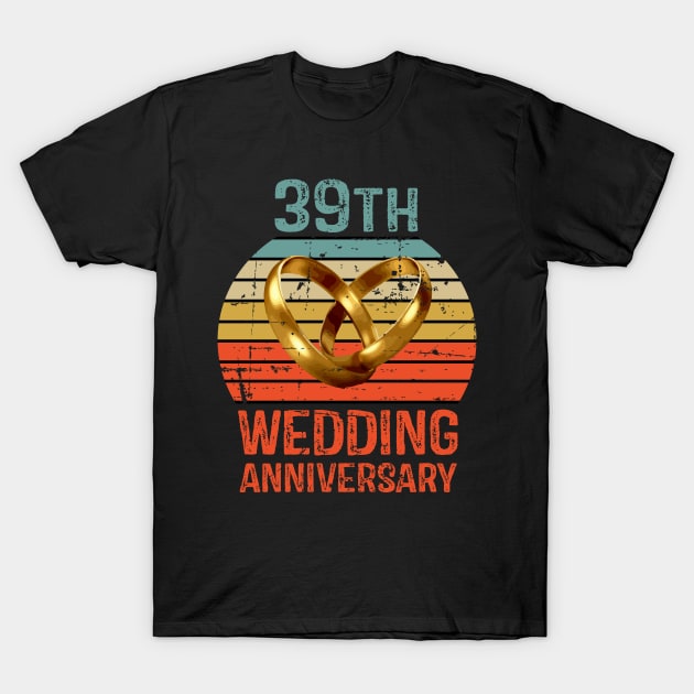 39th Wedding Anniversary T-Shirt by RW